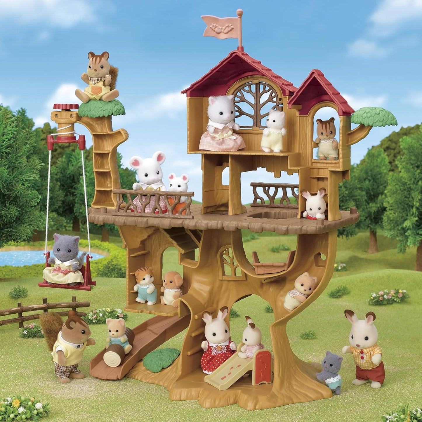 Sylvanian Families 5494 Baumhaus mit Abenteuer – Puppenhaus-Spielset