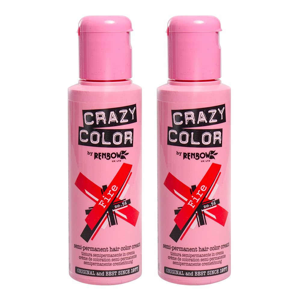 GO TOXIC UV semipermanente Haarfärbecreme, 100 ml (1 Packung) Naty Shop Rote Haarfarbe 100 ml (2 Packung)