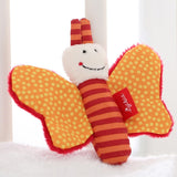 41174 Klapperschlange, rote Sterne, Babyspielzeug für Mädchen und Jungen, empfohlen ab der Geburt, braun & 41181 Schmetterlings-Fangspielzeug, rote Sterne, Babyspielzeug für Mädchen und Jungen, empfohlen ab der Geburt orange, Bebe Naty Shop Toys