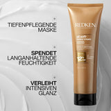 Redken Haarmaske für trockenes und sprödes Haar, revitalisiert und spendet Feuchtigkeit, mit Keratin-Komplex und Arganöl, All Soft Heavy Cream, 1 x 250 ml Naty Shop Haarmaske