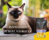 JOSERA Hähnchen- und Kalbsfilet (16 x 70 g) | Erwachsener | Premium-Nassfutter für ausgewachsene Katzen | Hähnchen und Kalbfleisch mit 40 % Hähnchenfilet | Keine Körner | Nasses Katzenfutter im Frischebeutel | 16 Stück
