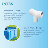 Intex 28271NP – Rechteckiger oberirdischer Pool mit Rahmen, 2282 l, Stahl und PVC, blau, 260 x 160 x 65 cm