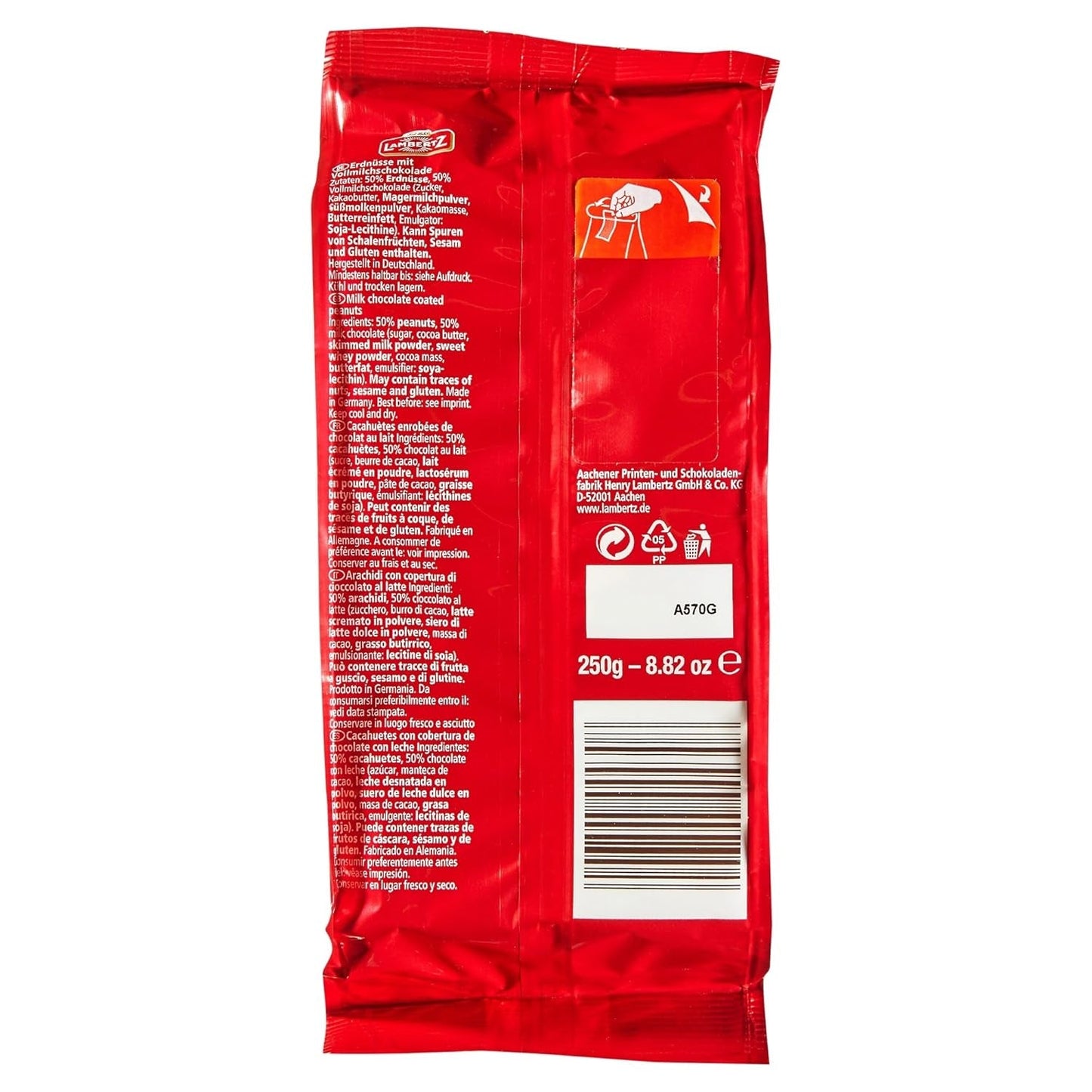 Peanut Mountains Milchschokolade (250 g)