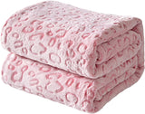 FY FIBER HOUSE Flanell-Fleece-Überwurf, Mikrofaserdecke mit 3D-Gepardendruck, 228 x 274 cm, lila Steppdecken und Steppdecken Naty Shop Pink Leopard 40"X50"