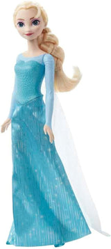 Elsa Mattel Disney Frozen Doll, Frozen Doll, kämmbares blondes Haar, positionierbar, abnehmbare Schuhe, Disney-Geschenke, Spielzeug ab 3 Jahren, HLW47