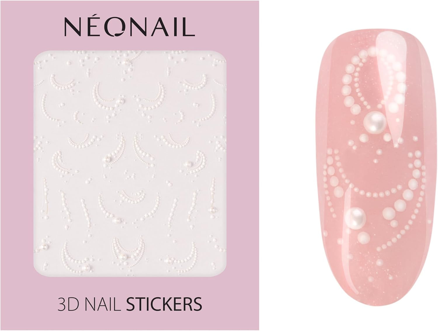NÉONAIL Nagelstickers 3D - 61 Muster - Nail Charms - Nägel Selber Machen - Nägel - Nageldesign - Zubehör - Nailart - Nail Art Zubehör - Nagel Deko - Nagelschmuck - Dekoration Nageldesign - Weiß