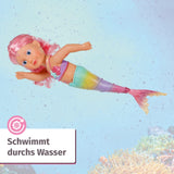 BABY Born Little Sister Mermaid 46 cm Wasserfeste Meerjungfrauenpuppe mit langen Haaren und beweglicher Glitzerflosse, inkl. Tiara und Kamm, 833681 Zapf Creation Dolls Naty Shop