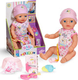 Baby Born Lena Babypuppe (Mädchen) – 36 cm – 7 Funktionen, inklusive Zubehör und Matratze – Funktioniert komplett ohne Batterien – Geeignet für Kleinkinder ab 1 Jahr