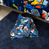 Offizielle Lego® City-Fleecedecke von Character World, superweicher, warmer blauer Überwurf, Cityspace-Design, perfekt für Schlafzimmer, Camping und Schlafen, 100 x 150 cm große Betten und Decken. Besuchen Sie den Character World-Store