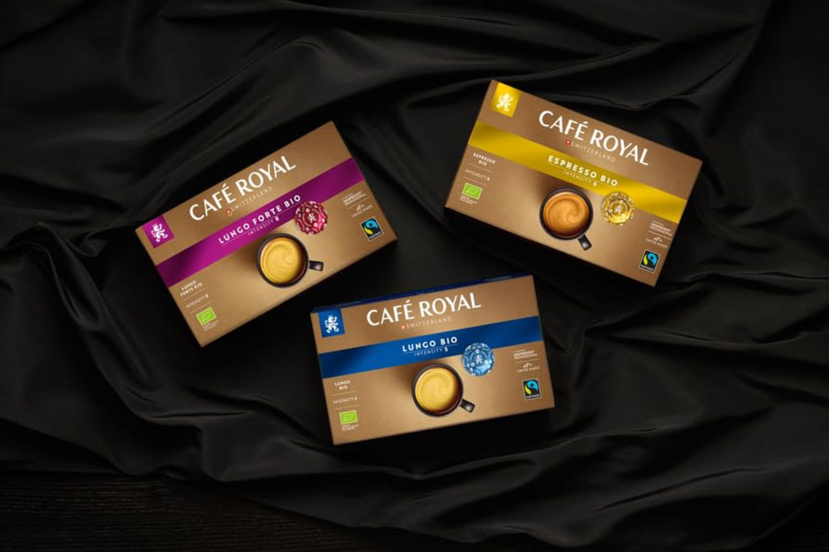 Café Royal Professional Pads, Bio Lungo, 50 Nespresso (R) Professional kompatible Pads für Büro und Gastronomie, Bio und Fairtrade zertifiziert, 100 Prozent Arabica, Intensität 5