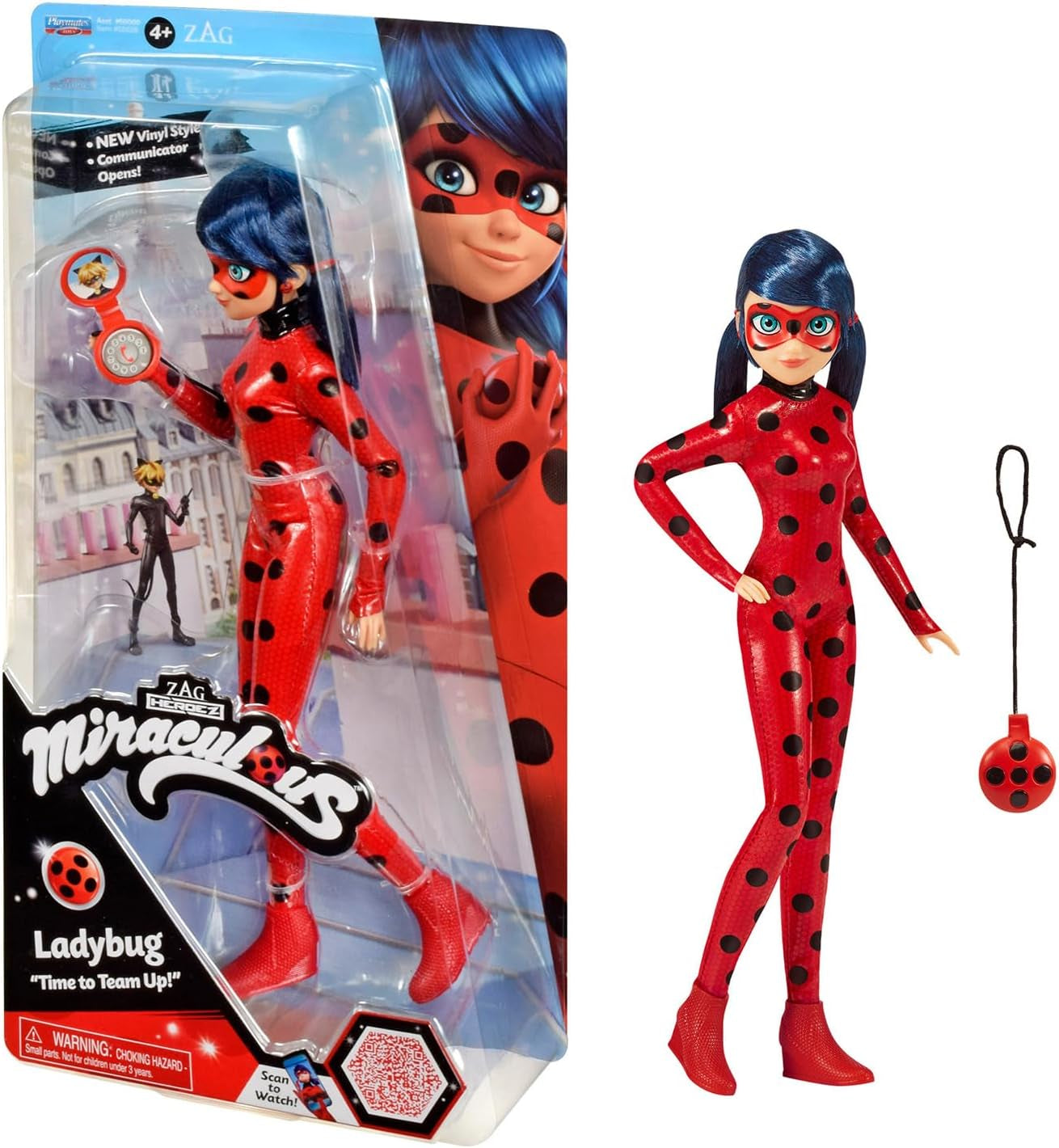 Bandai – Miraculous Ladybug – Puppe Marinette, Farbwechsel-Überraschung – Miraculous Gelenkpuppe, 26 cm + 3 Überraschungen – zufälliges Modell – P50390 Puppen Naty Shop Ladybug