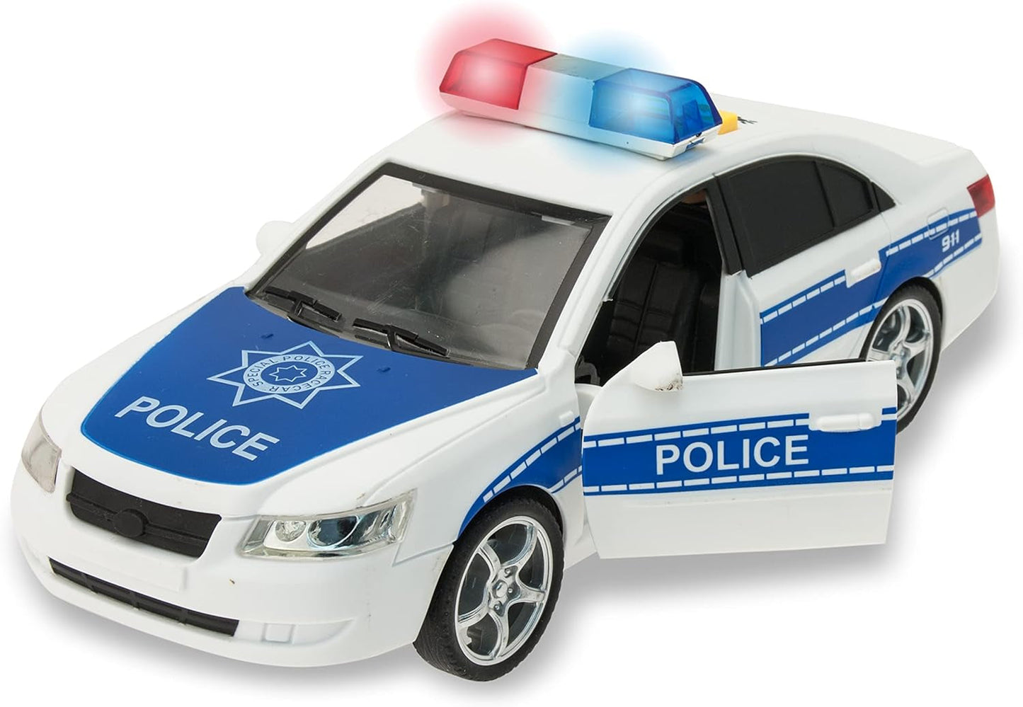Macchina Police Polizeiauto mit Lichtern und Geräuschen im Maßstab 1:16, mehrfarbig (65075) Bebe Naty Shop Toys Polizeiauto mit Lichtern und Geräuschen im Maßstab 1:16