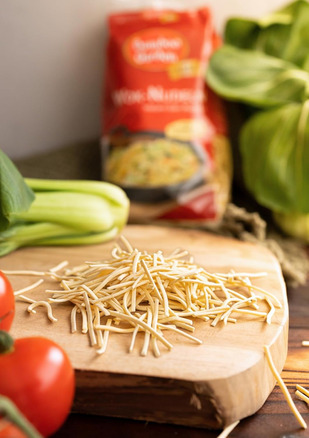 Bamboo Garden - Wok-Nudeln | Instantnudeln mit Ei | Mischen, kein Vorkochen erforderlich | Für asiatische Wok-Gerichte | 250 g im Beutel