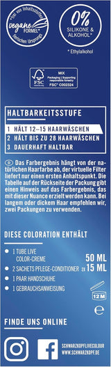 Schwarzkopf LIVE Ultra Brights semi-permanente Haarfarbe 097 Mermaid (3 x 80 ml), Färbung für intensive Ergebnisse oder Pastellfarben, beständig gegen 12–15 Haarwäschen, mit Pflegespülung. Haarfärbemittel Naty Shop