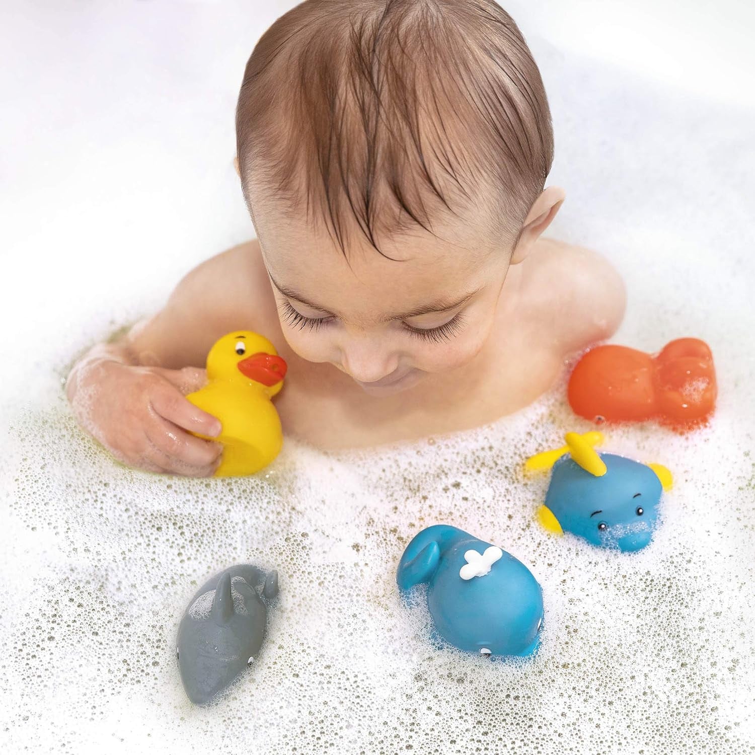 Battat 12-teiliges Badespielzeug Baby-Badespielzeug Wassertiere – Badefreunde für Babys ab 10 Monaten – Badespielzeug Ente und mehr Bebe Toys Naty Shop