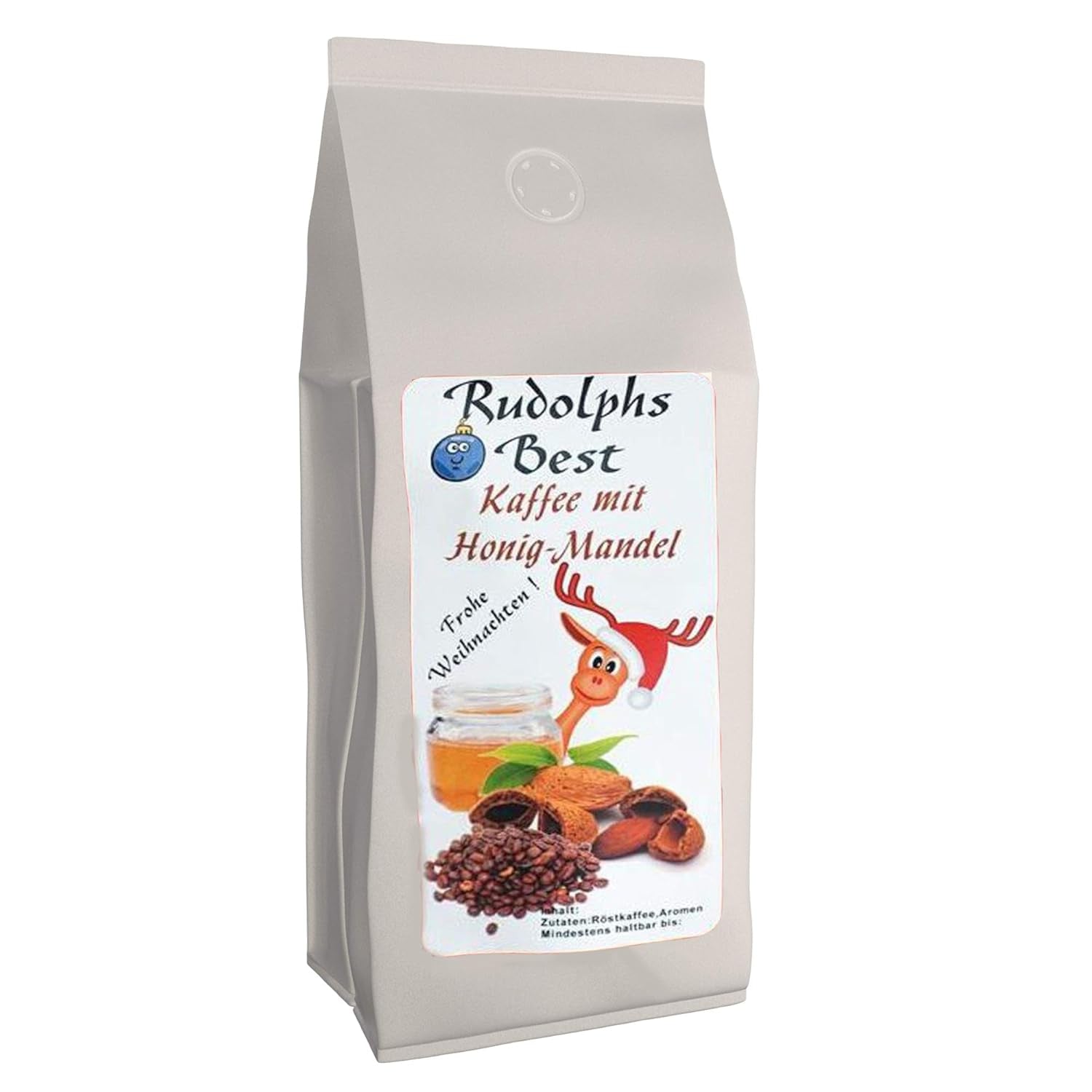 Rudolphs bester Kaffee mit Honig- und Mandelgeschmack, 500 ganze Bohnen