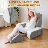 Lesekissen mit abnehmbarer Nackenstütze und Armlehne, bequemes und leichtes Rückenkissen für Bett und Couch, Rückenkissen für Erwachsene, Memory-Schaum-Rückenlehne zum Lesen, Fernsehen und Videospielen