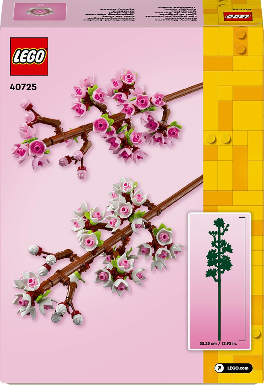 LEGO Botanicals Kirschblüten – Künstliche Blumen zum Bauen – Schreibtischdekorationen für Kinder – Blumenstrauß zum Ausstellen – Geschenk für Frauen und Männer ab 8 Jahren – Botany Collection 40725 Bausätze Besuchen Sie den LEGO-Store