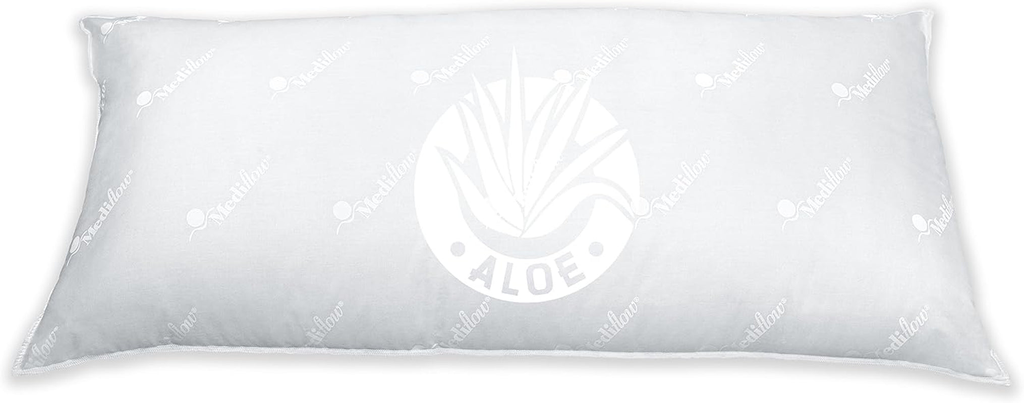 Mediflow 5223 Aloe Vera Action Wasserkissen, orthopädisches Halswirbelsäulen-Stützkissen, 40 x 80 cm, weiß, 1 Stück (1 Packung) Naty Shop Standardkissen