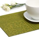 Papstar, 50 Servietten „ROYAL Collection“ 1/4 Falz 40 cm x 40 cm olivgrün „Ornaments“, #81746