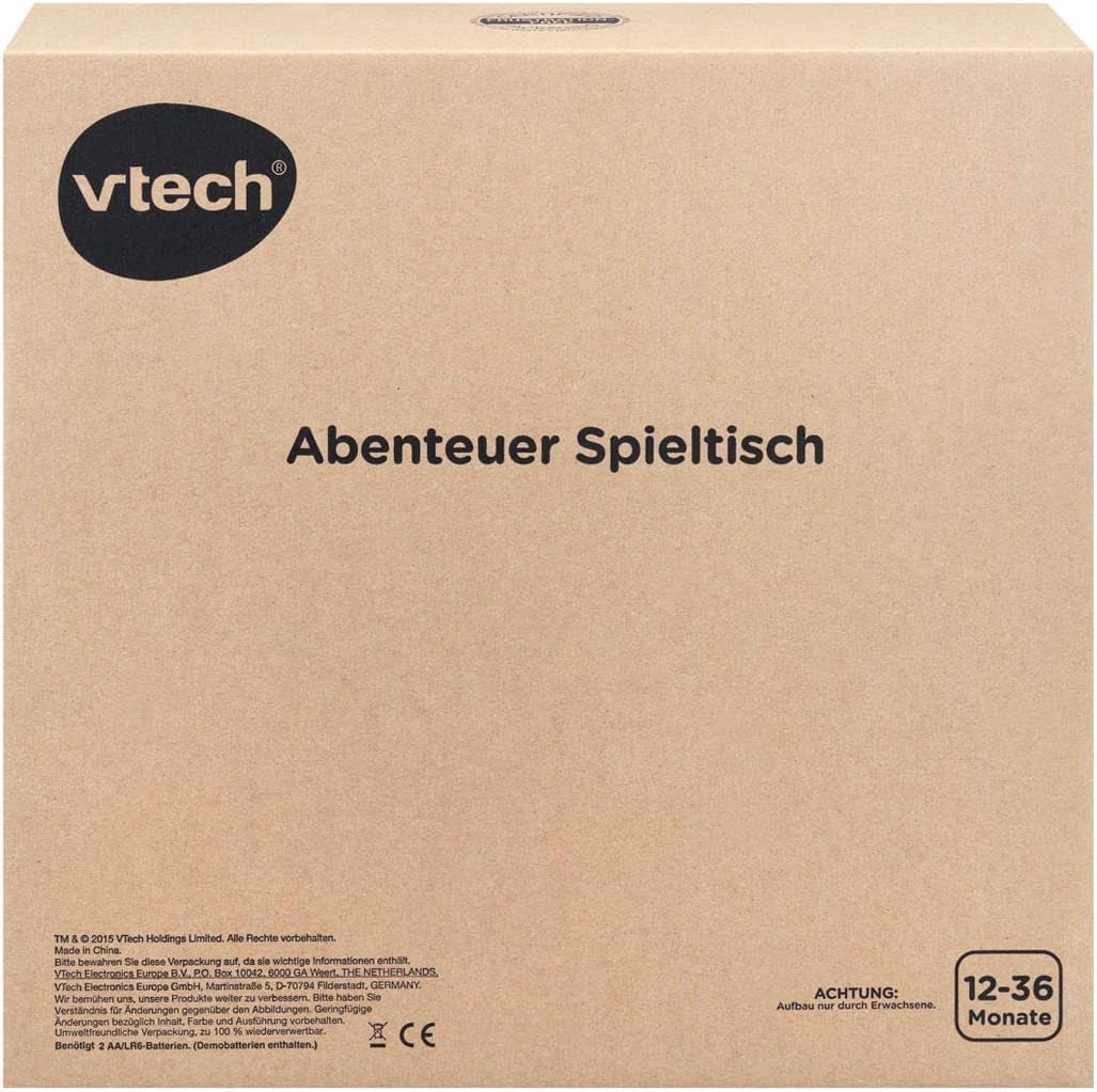 Vtech Baby Adventure Spieltisch – Bunter Baby-Spieltisch mit 6 Spielplätzen und interaktiven Elementen – Farben, Zahlen, Tiere, Musik und Formen spielerisch lernen – Für Kinder im Alter von 12–36 Monaten. Babyspielzeug Naty Shop