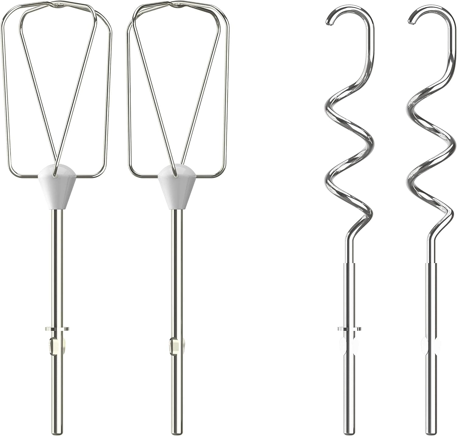 Krups GN4001 3 Mix 4000 Handmixer | 450 Watt | Robustes Design | Variabler Geschwindigkeitsregler | Turbo- und Auswurf-Funktion | inkl. 2 Rührbesen und 2 Knethaken | Weiß/Grau Kitchen Naty Shop