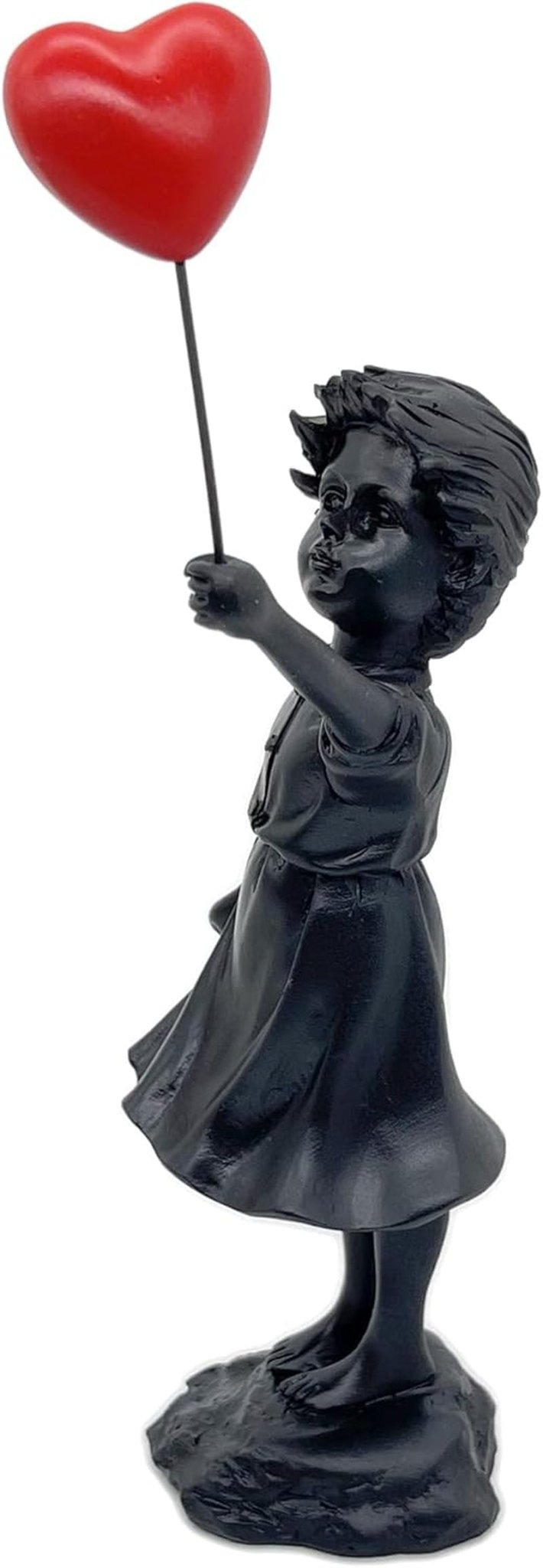 Niedliche Ballonmädchen-Skulptur aus Kunstharz, Heimdekoration, Statue Banksy, rotes Herzmädchen, Ballonfigur, moderne Kunstskulptur für Tischdekoration, Regaldekoration, Statuen und Skulpturen, Naty Shop