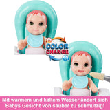 Barbie Skipper Puppe und Zubehör, Spielset, Essen, Babysitting-Set, Farbwechselspielzeug HTK35