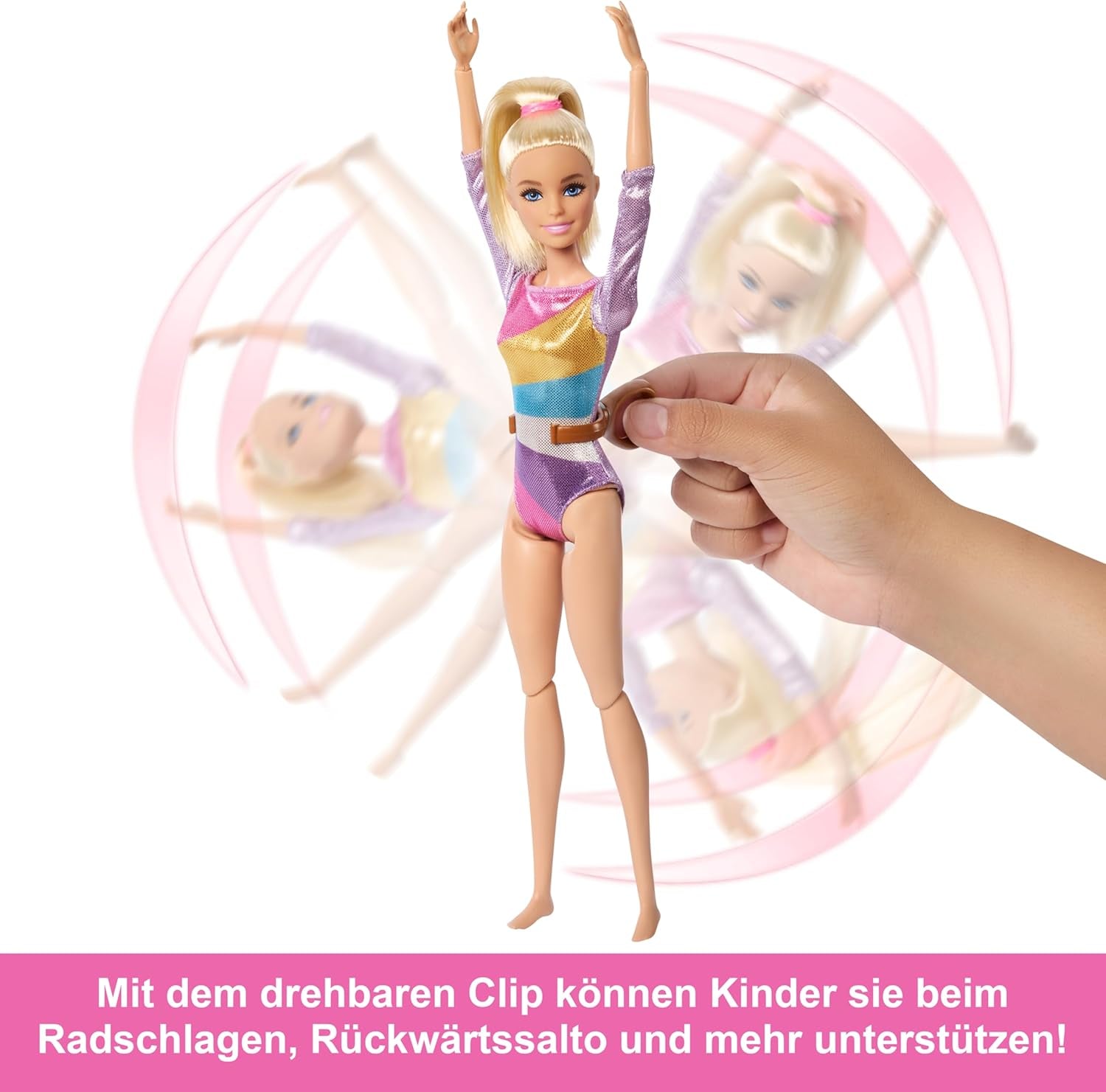 Barbie Turnspaß-Spielset mit Schwebebalken und mehr als 10 Thementeilen für Siegergeschichten, HRG52