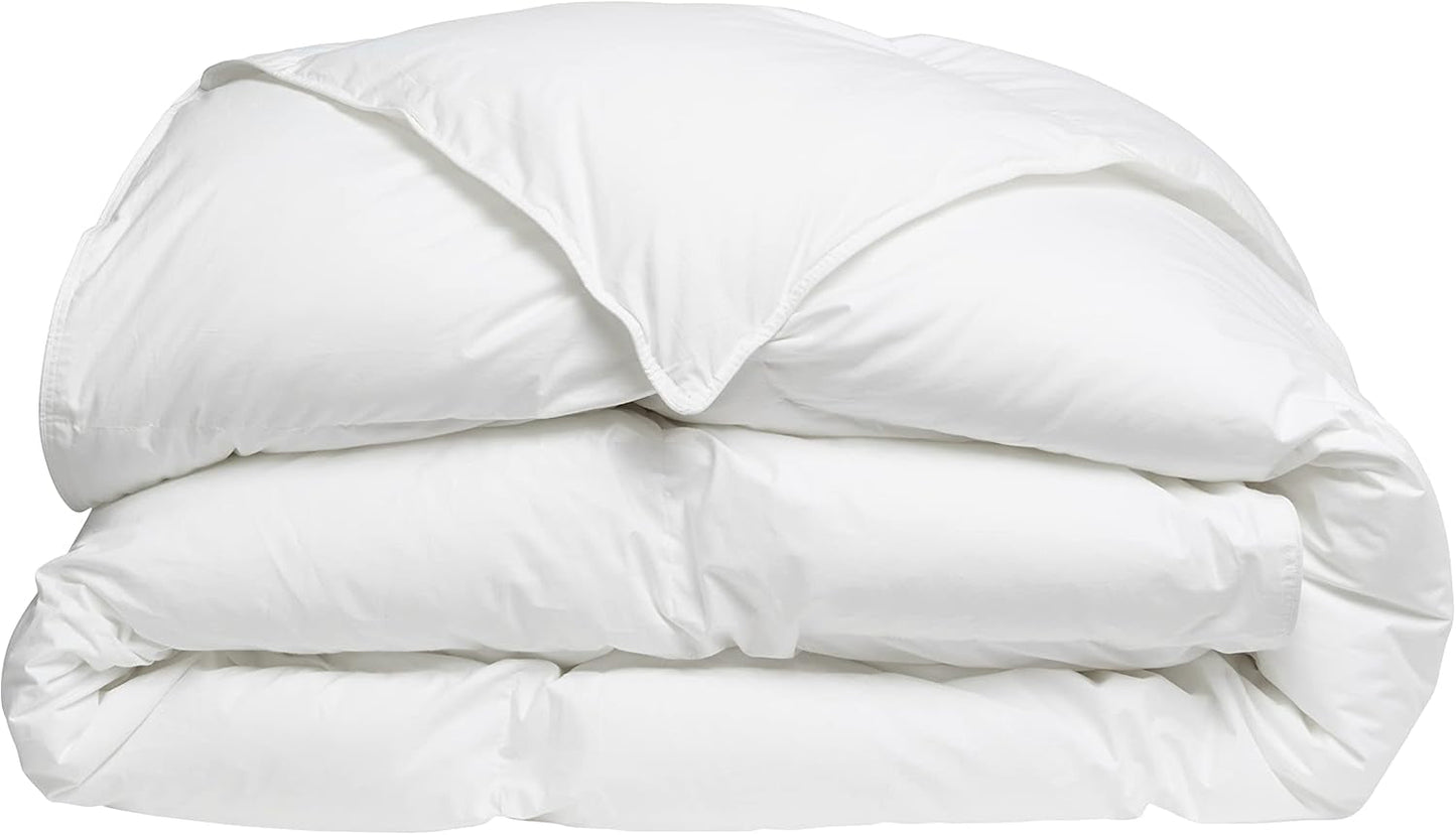 DODO 40381220 Decke Helsinki, Außenmaterial aus Perkal-Baumwolle, Füllung aus Entendaunen/Leder, 240 cm 220 cm, weiß Bettdecken und Steppdecken Naty Shop