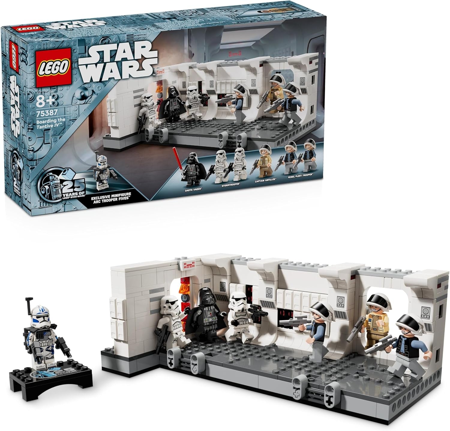LEGO Star Wars Tantive IV Boarding, A New Hope Movie Bauspielzeug, Fantasy-Spielset für Kinder zum Sammeln, Geschenkidee für Jungen und Mädchen ab 8 Jahren und Sammler 75387 Bausets Beuche den LEGO-Store Boarding