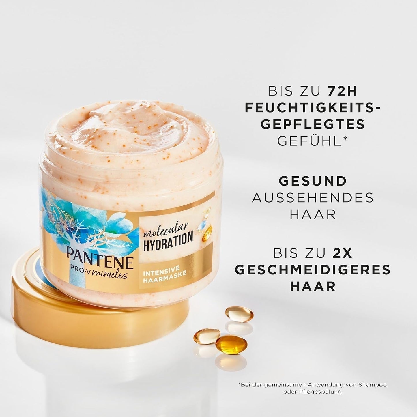 Pantene Pro-V Deep Hydration Intensiv-Haarmaske mit Biotin 300 ml. Pro-V Miracles Intensivpflege für trockenes Haar. Weicheres Haar nach der ersten Anwendung. Geeignet für den täglichen Gebrauch. Naty Shop Haarmaske