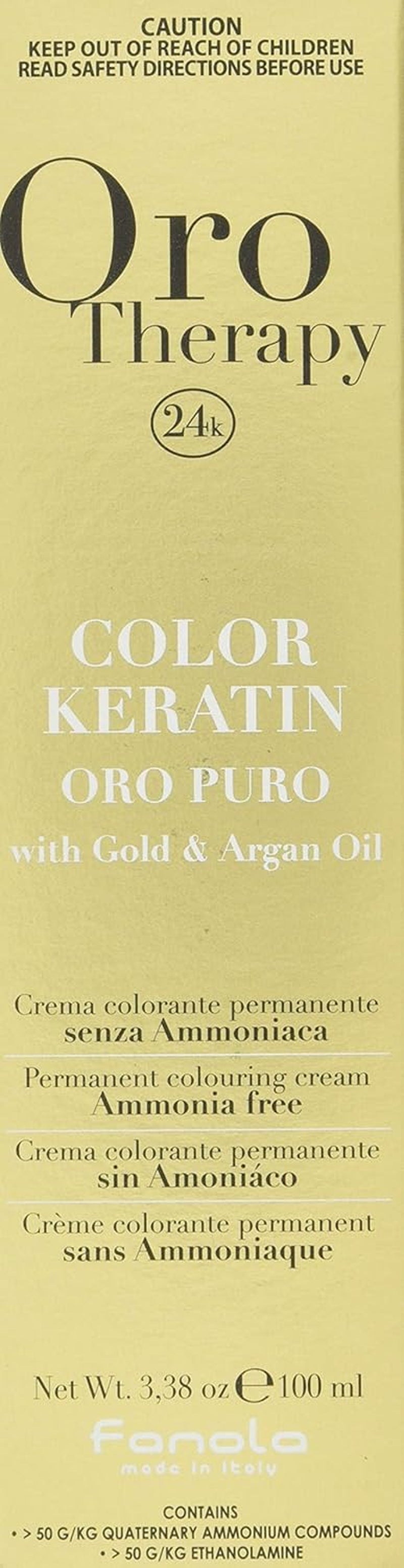 Fanola Oro Therapy Color Keratin 5.0 100 ml Naty Shop Haarfärbemittel 9.1 Hellblonde Asche