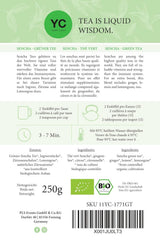 YC Yang Chai Sencha Grüner Tee BIO 250G – Japanischer loser Tee mit Bergamotte-Geschmack – Original japanischer Grüntee „Sencha Dynasty“ aus kontrolliert biologischem Anbau
