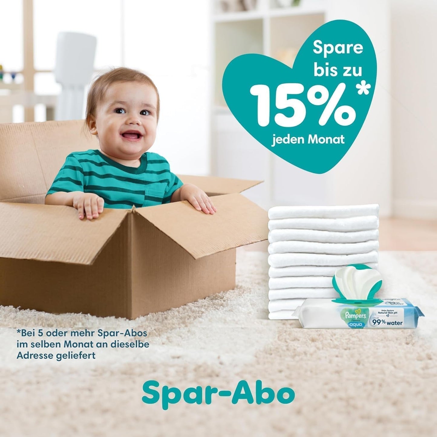 Virtuelles Paket: Harmony Größe 1 und Aqua Wet Wipes