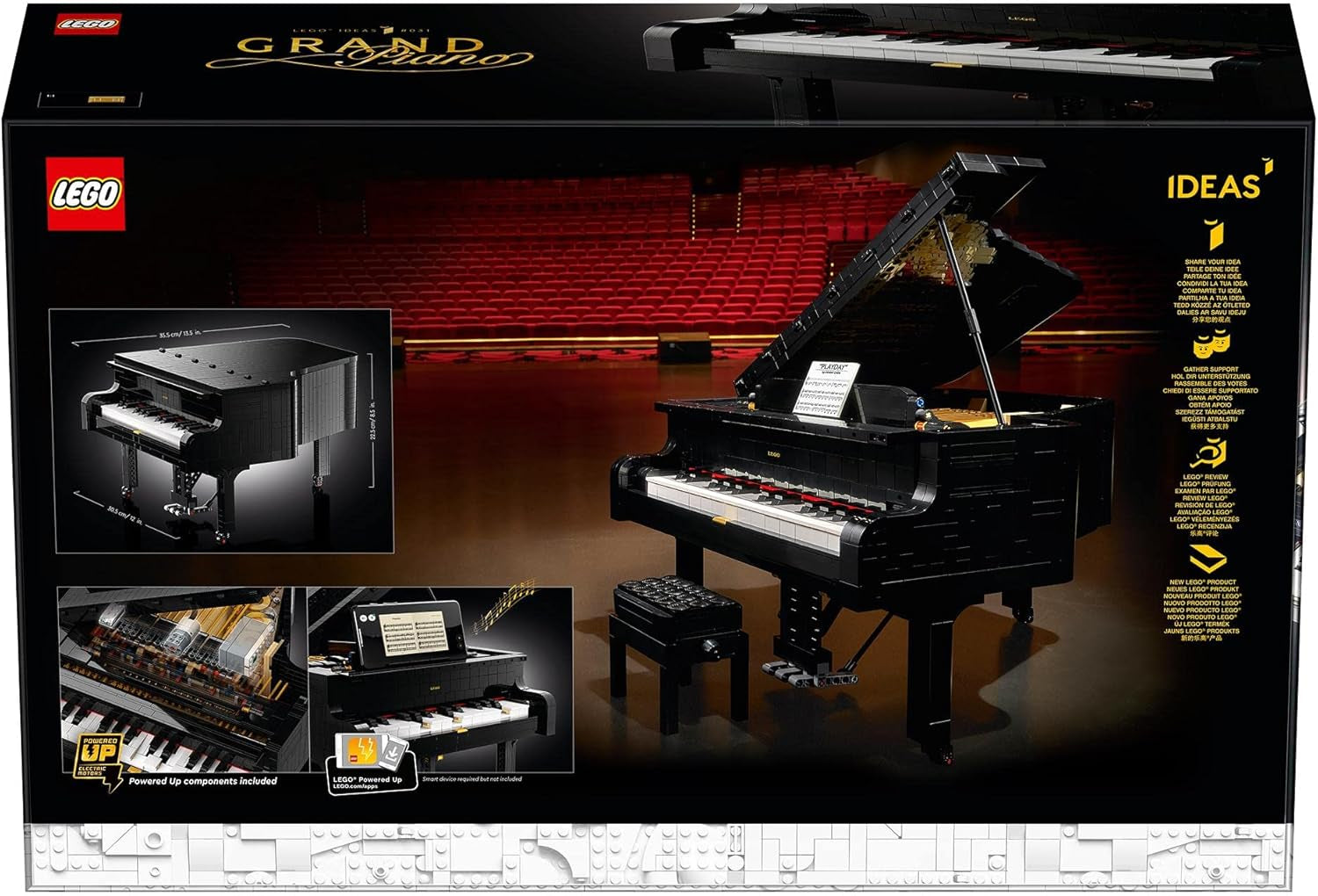 LEGO Ideas Konzertflügel (21323); Baukasten; Ihr eigenes Konzertklavier; Tolles Modellbauprojekt für den talentierten Pianisten, Musiker, Musikliebhaber oder Bastler (3.662 Teile). Bausätze Besuchen Sie den LEGO-Store