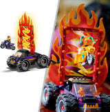 LEGO 60339 City Stuntz Stuntz Show Doppellooping-Set, inkl. Rampe, Monstertruck, 2X Motorrad und 7 Minifiguren, Spielzeug für Kinder ab 7 Jahren Bausets Besuche den LEGO-Store