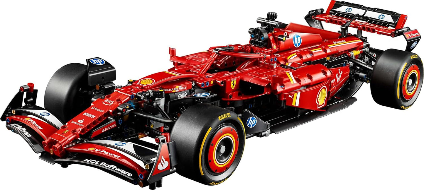 LEGO Technic Ferrari SF-24 F1 Rennwagen – Modellauto für Erwachsene – Formel-1-Sammelset – V6-Motor, Getriebe, Lenkung und DRS im Maßstab 1:8 – Geschenk für Fans von Motorsport und Rennwagen 42207 Bausätze Beuche den LEGO-Store