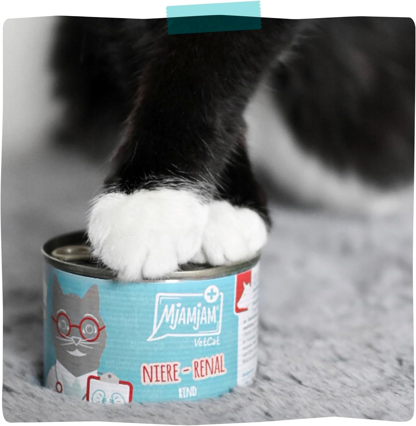 MjAMjAM VetCat – Premium-Nassfutter für Katzen – Diät – Niere – Huhn, 6er-Pack (6 x 200 g), getreidefrei