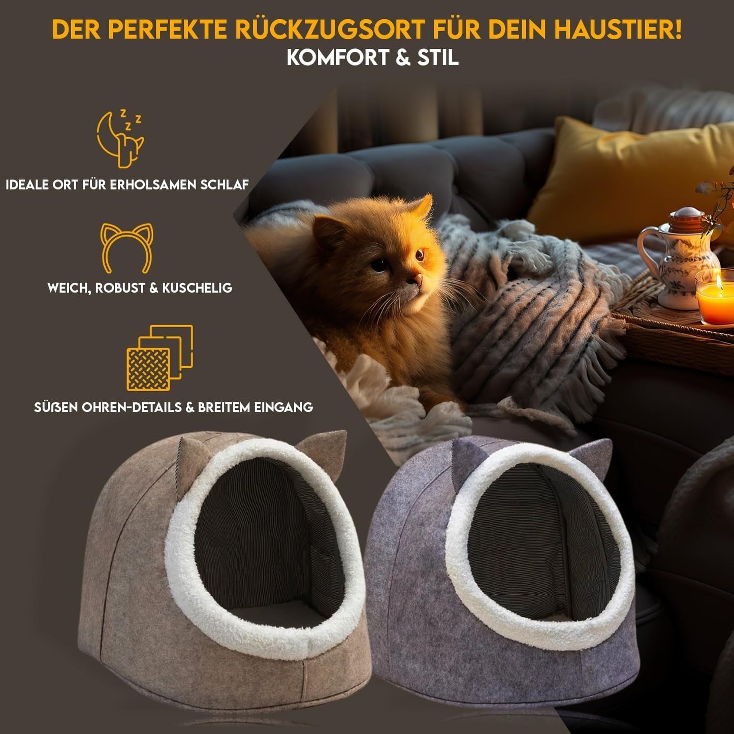 Decken und Möbel, Haustiere, Höhlen und Häuser, Katzen, Betten für Katzen, Katzenbetten, Matratzen
