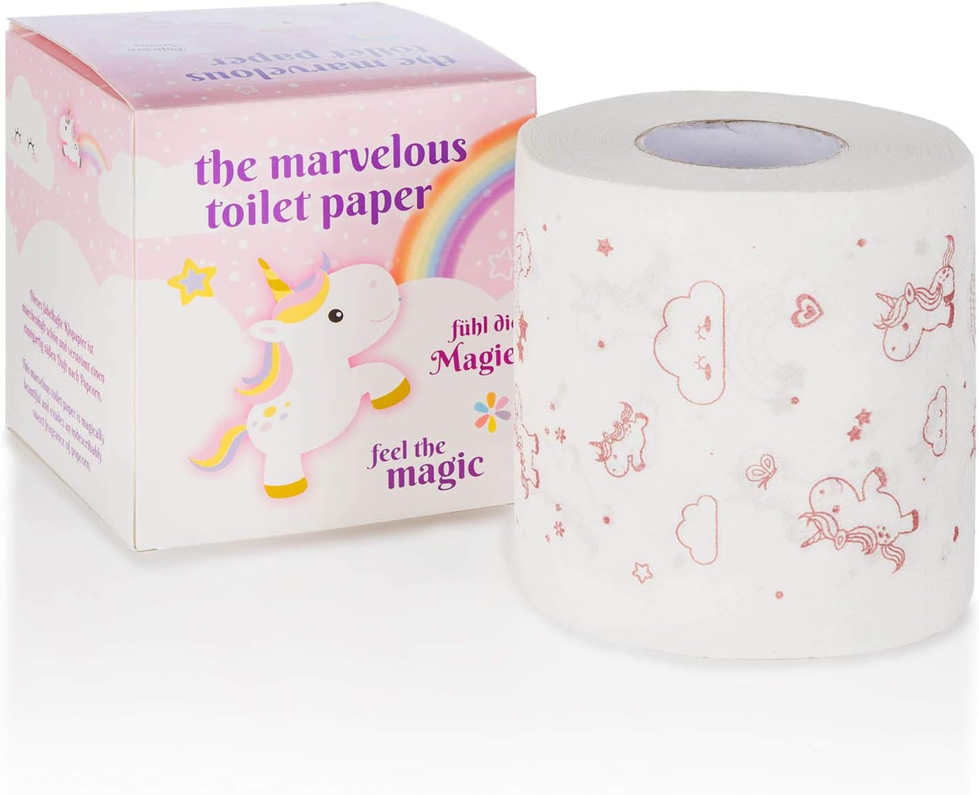 Einhorn-Toilettenpapier – Niedliches Toilettenpapier verwandelt Ihr Badezimmer in eine Wohlfühloase (Einhorn)