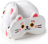 Reisekissen mit Relaxeazzz-Maske – Maneki Neko Katze Glücksbringer Reisekissen Naty Shop
