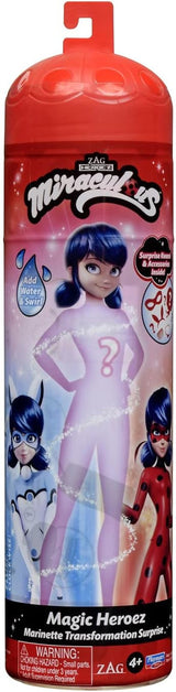 Bandai – Miraculous Ladybug – Puppe Marinette Farbwechsel-Überraschung – Miraculous-Gliederpuppe, 26 cm + 3 Überraschungen – zufälliges Modell – P50390 Puppen Naty Shop