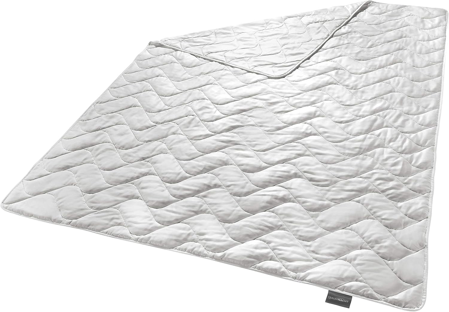 Traumnacht Exklusiv Leichte Sommerbettdecke aus 100% Wildseide, Öko-Tex zertifiziert, hergestellt in Deutschland, Füllgewicht: 550Gr, 135 x 200 cm Bettdecken und Steppdecken Naty Shop