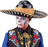 Ken Barbie 2022 Día De Muertos Puppe mit Hemd, Weste und Sombrero, Calavera-Gesichtsbemalung, Geschenk für Sammler