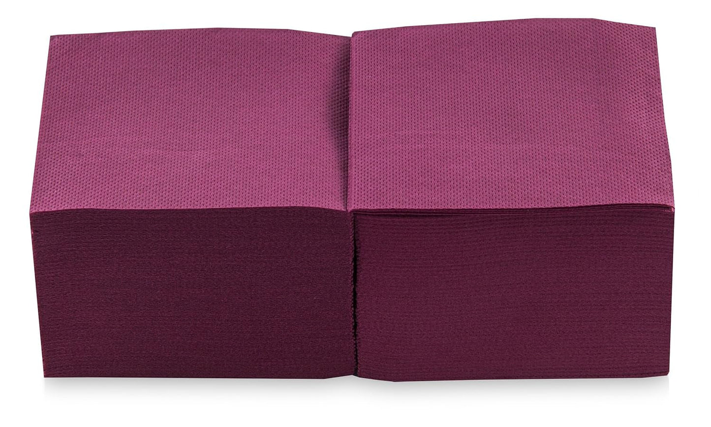 Saten Ser22104961 Coktail-Serviette, 20 x 20, 2-lagig, 1/4-Faltung, 100 Servietten, Punta-Punta, Schwarz