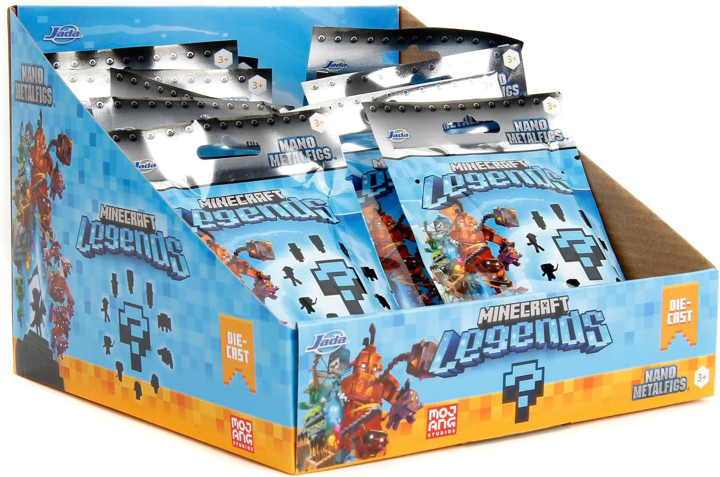 Jada Toys – Minecraft Blind Pack Nanofigs, Wave 2, Minecraft Legends Nano Metall-Sammelfigur, verschiedene Modelle, 4 cm, ab 3 Jahren, schwarz, Actionfiguren Naty Shop