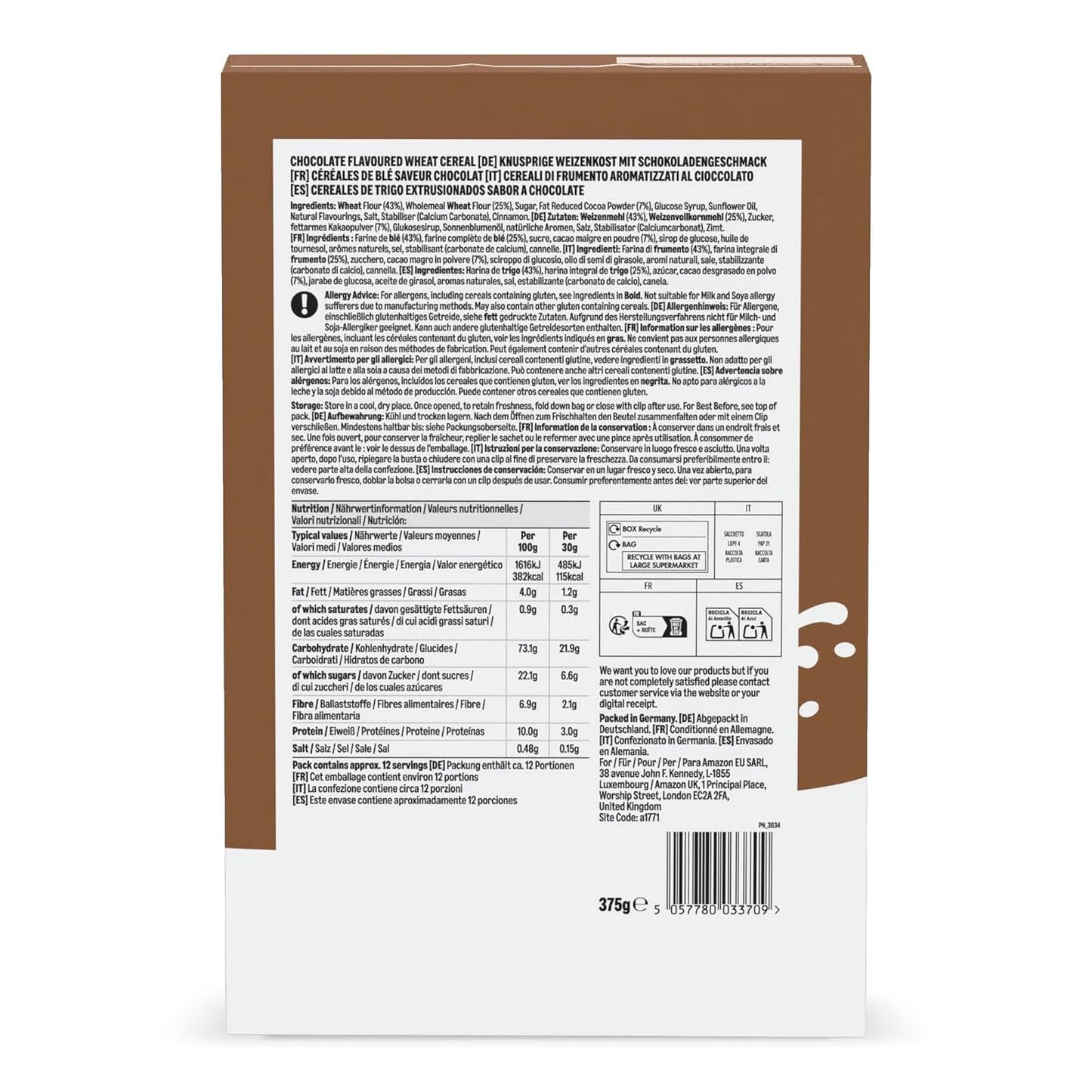 Schokoriegel von Amazon, 375g