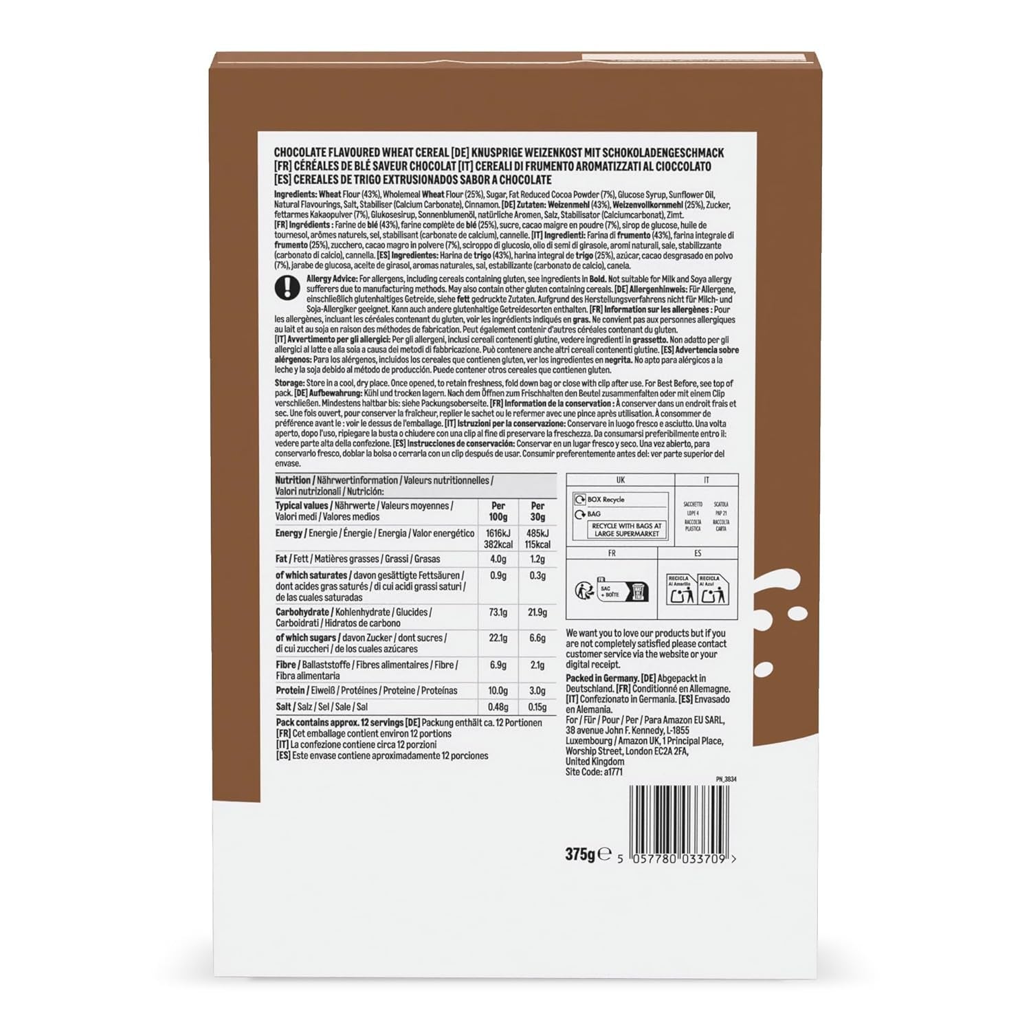 Schokoriegel von Amazon, 375g