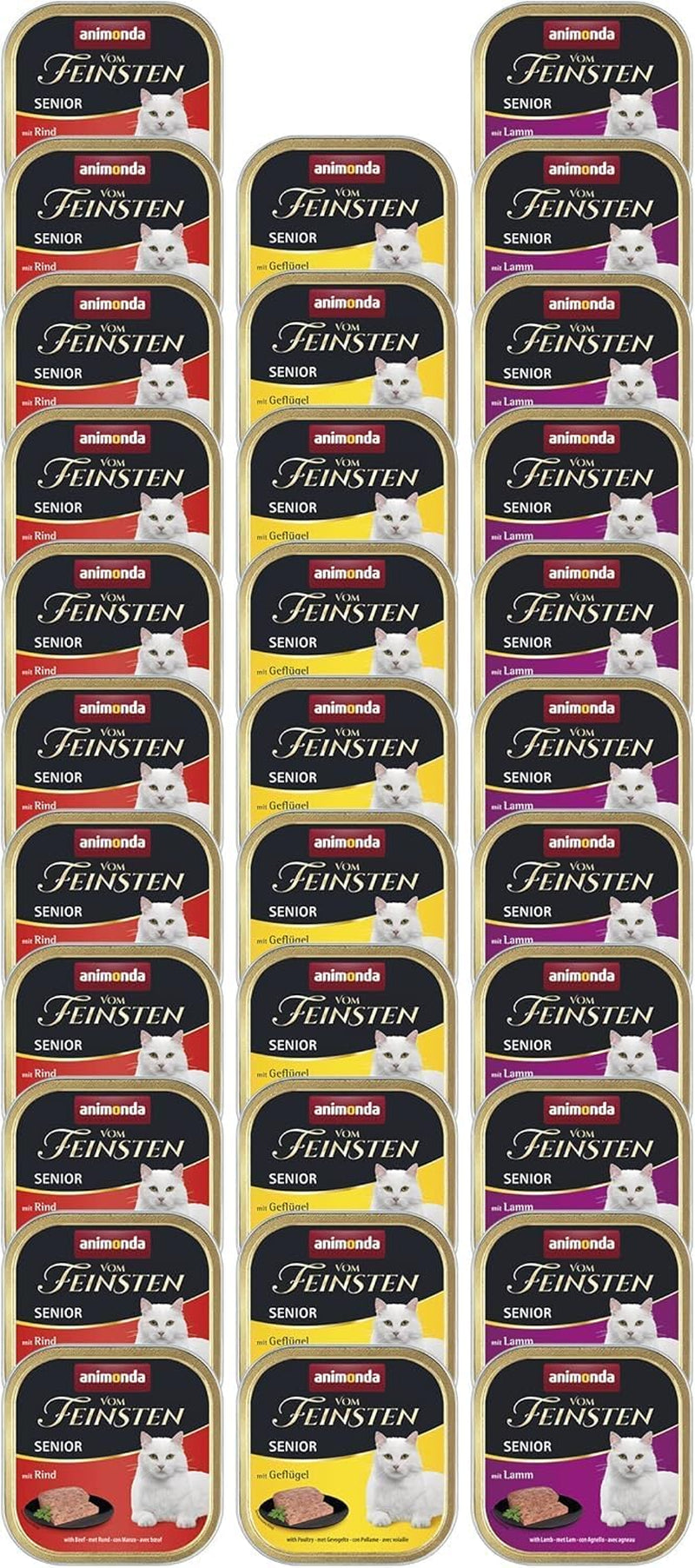 animonda vom Feinsten Senior, Nassfutter für ältere Katzen ab 7 Jahren, Sorte für ältere Katzen, 32 x 100 g
